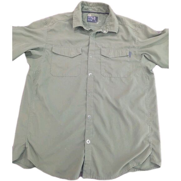 Other - Mens Magpul Sz Medium Stretch Green Short Sleeve Button Up‎ Shirt